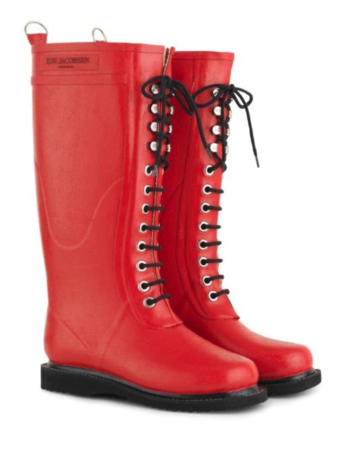 Ilse-Jacobsen-Long-Length-Rubber-Lace-Up-Wellington-Boots-Red RUB1 303 izzi-of-baslow