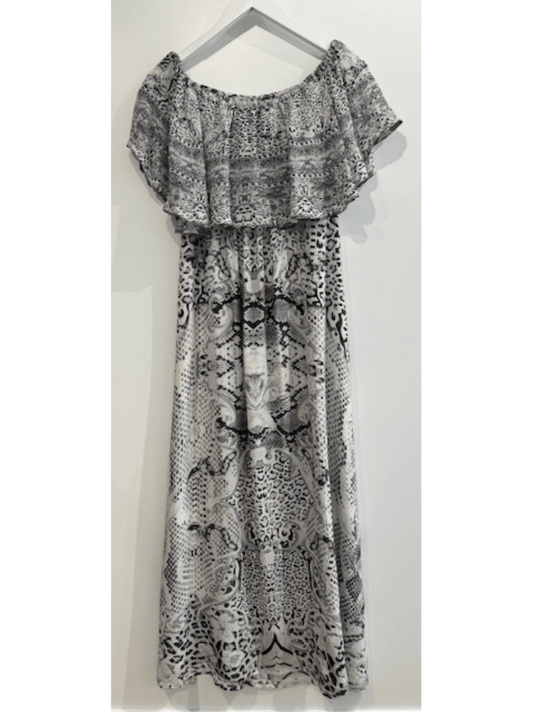 Inoa Capri Ladybell Off The Shoulder Maxi Dress With Crystals
