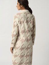 Joseph Ribkoff Coats and Jackets Joseph Ribkoff Houndstooth Straight Coat In Winter White/Oatmeal 233941 4122 izzi-of-baslow