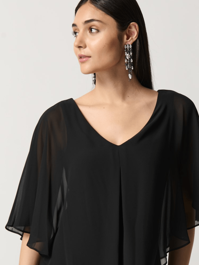 Joseph-Ribkoff-Black-Chiffon-Overlay-Sheath-Dress 233734 Col 11 izzi-of-baslow