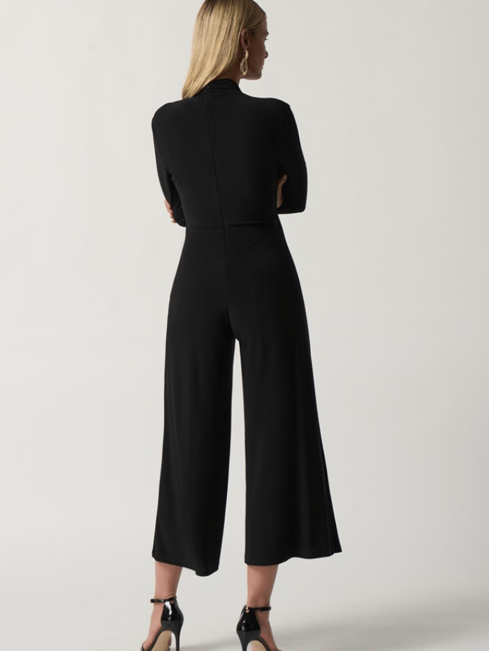 Joseph Ribkoff Black Wrap Culotte Jumpsuit 233097 Col 11 izzi-of-baslow