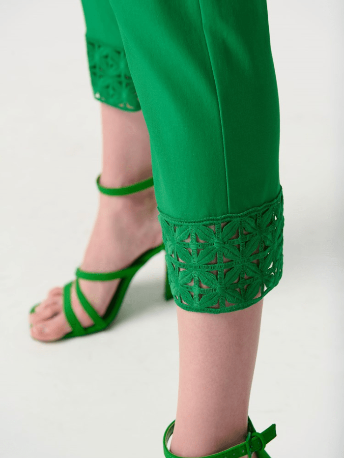 Joseph-Ribkoff-Crop-Pull-On-Trousers-In-Island-Green 241102 Col 4203 izzi-of-baslow