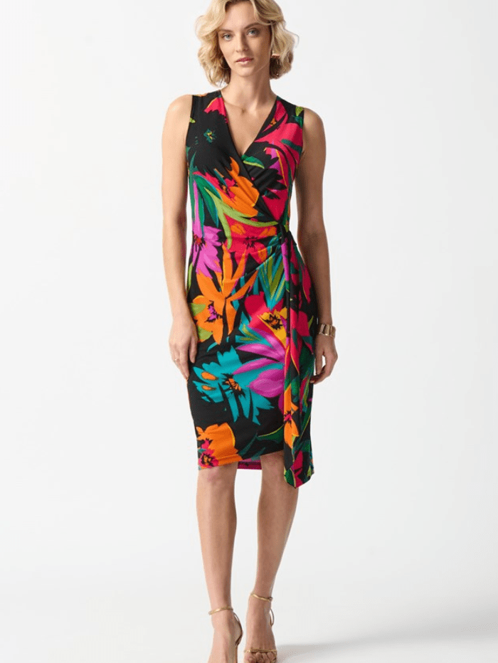 Joseph-Ribkoff-Silky-Knit-Tropical-Print-Wrap-Dress-242012-Col-178-izzi-of-baslow