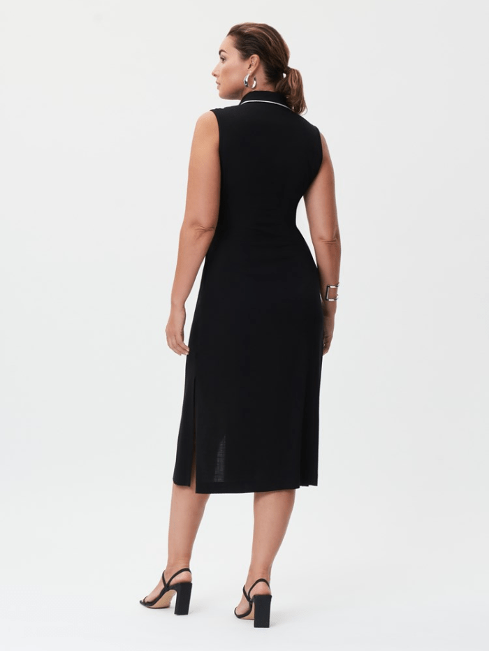 Joseph Ribkoff Sleeveless Belted Black Shirt Dress 232239 110 Izzi of Baslow Joseph Ribkoff Sleeveless Belted Black Shirt Dress 232239 110 Izzi of Baslow