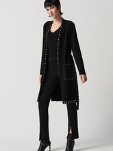 Joseph-Ribkoff-Black-Sweater-Knit-Coat-With-V-Shape-Neckline 234919 Col 11