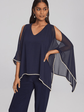 Joseph-Ribkoff-Chiffon-and-Silky-Knit-Poncho-Top 241715 Col 2166 izzi-of-baslow