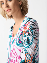 Joseph-Ribkoff-Colourful-Scribble-Print-Top 242179 Col 2539 izzi-of-baslow