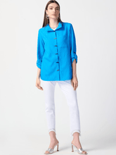 Joseph-Ribkoff-Jacquard-Button-Down-Trapeze-Blouse-241183-Col-4216-izzi-of-baslow