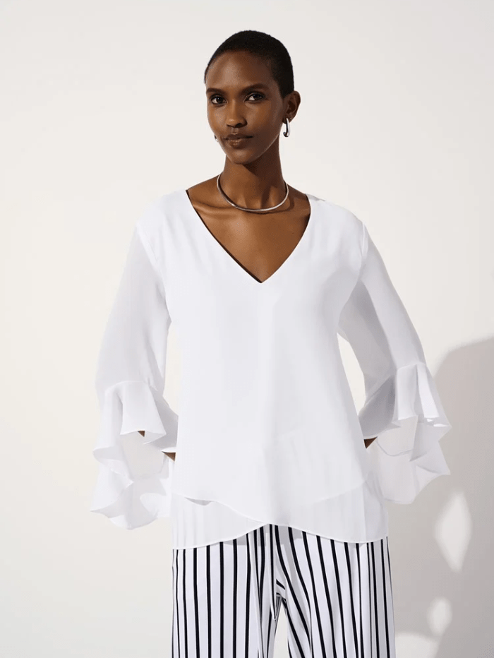 Joseph-Ribkoff-Off-White-Georgette-Top-With-Ruffled-Sleeves-241283-Col-34-izzi-of-baslow