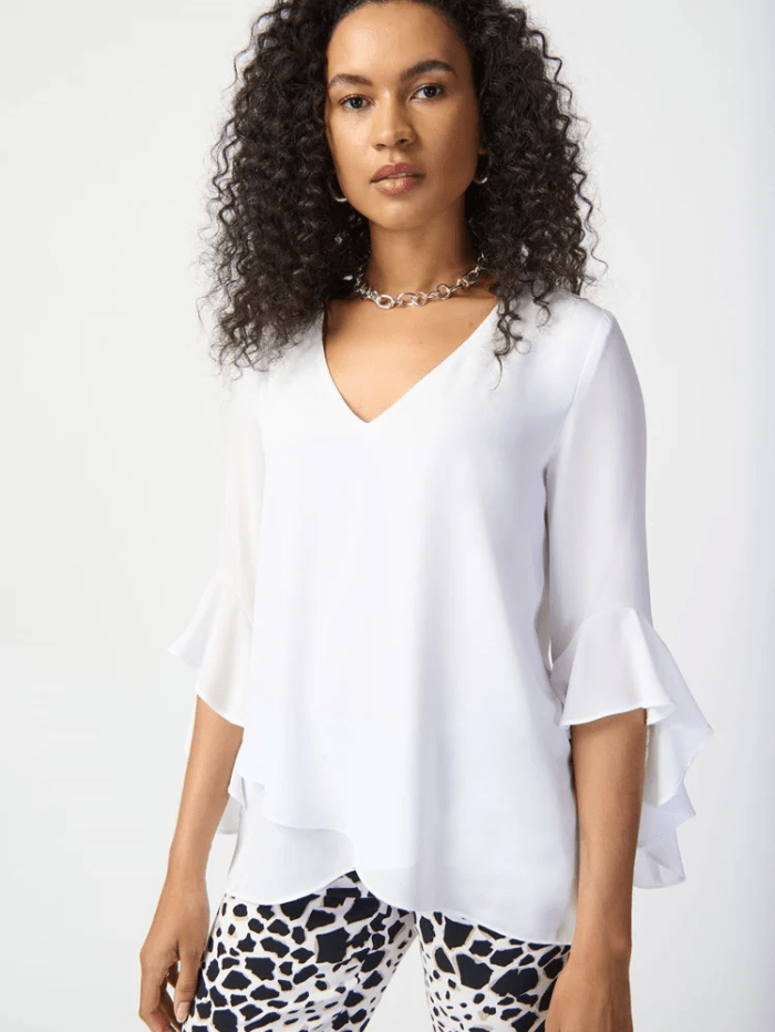 Joseph-Ribkoff-Off-White-Georgette-Top-With-Ruffled-Sleeves-241283-Col-34-izzi-of-baslow