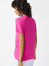 Joseph-Ribkoff-Silky-Knit-Front-Drape-Top-In-Pink 242199 Col 4202 izzi-of-baslow