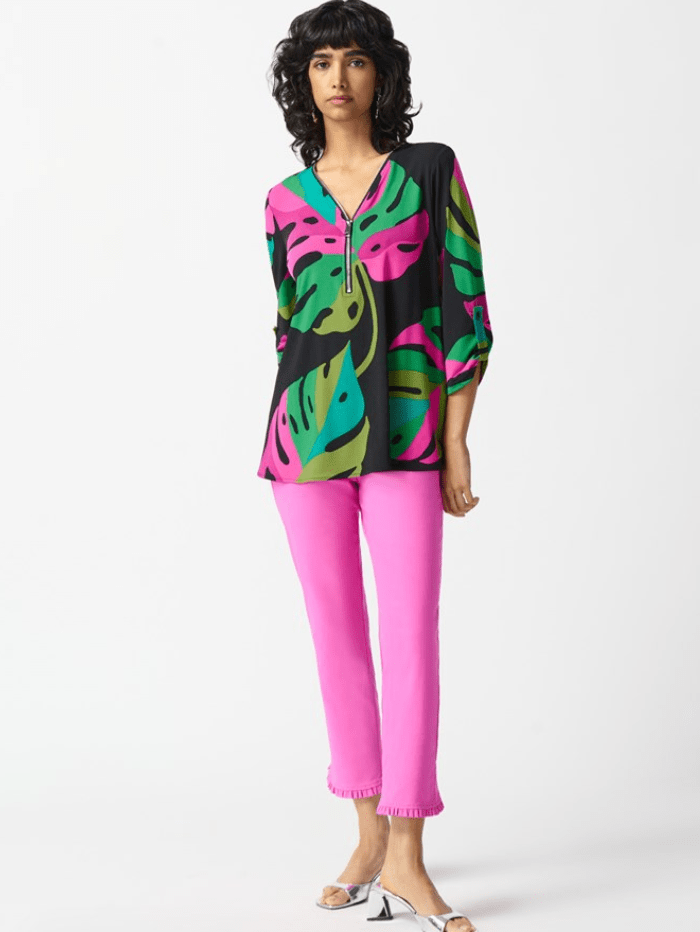 Joseph-Ribkoff-Silky-Knit-Tropical-Print-Tunic-242232 Col 178 izzi-of-baslow