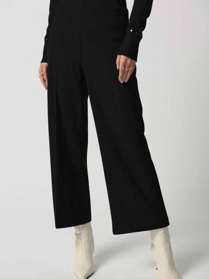 Joseph Ribkoff Trousers Joseph Ribkoff Black High Rise Wide Leg Trosuers 233098 Col 11 izzi-of-baslow