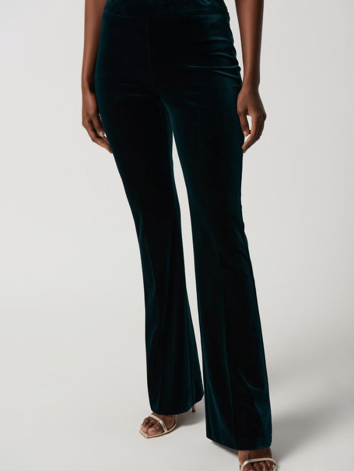 Joseph-Ribkoff-Black-Velvet-Flared-Pull-On-Trousers 234289 Col 11 izzi-of-baslow