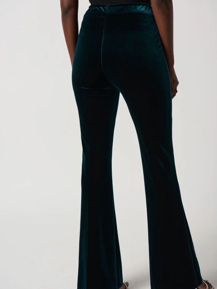 Joseph Ribkoff Trousers Joseph Ribkoff Velvet Velvet Flared Pull-On Trousers In Dark Green 234289 Col 7729 izzi-of-baslow