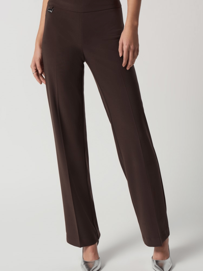 Joseph-Ribkoff-Wide-Leg-Pull-On-Trousers-In-Mocha 233277 Col 3799 izzi-of-baslow