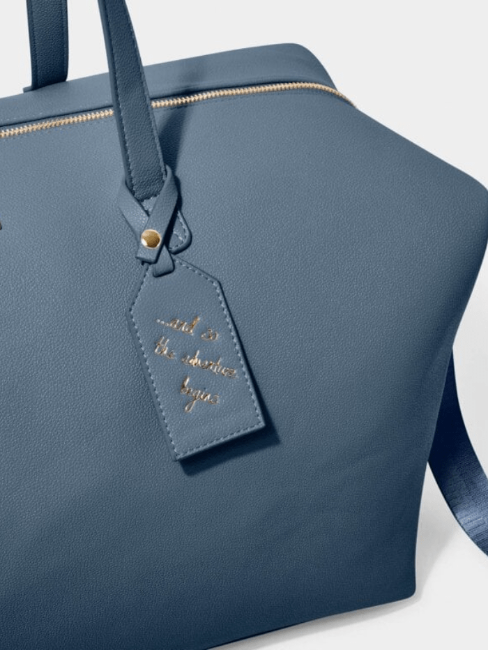 Katie Loxton Handbags One Size Katie Loxton Soft Air Force Blue Grey Weekend Holdall Bag KLB576 izzi-of-baslow