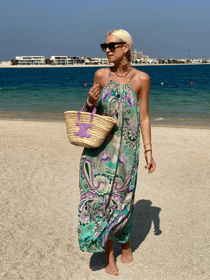 Lindsey-Brown-Bali-Aqua-Print-MIdi-Maxi-Kaftan-izzi-of-baslow