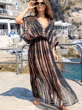 Lindsey Brown Resortwear Beachwear One Size Lindsey Brown HAVANA Tie Dye Silk Maxi Dress In Black Rose izzi-of-baslow