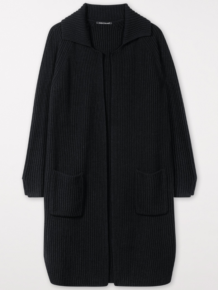 Luisa-Cerano-Black-Long-Wool-Blend-Coat 488326 5879 izzi-of-baslow