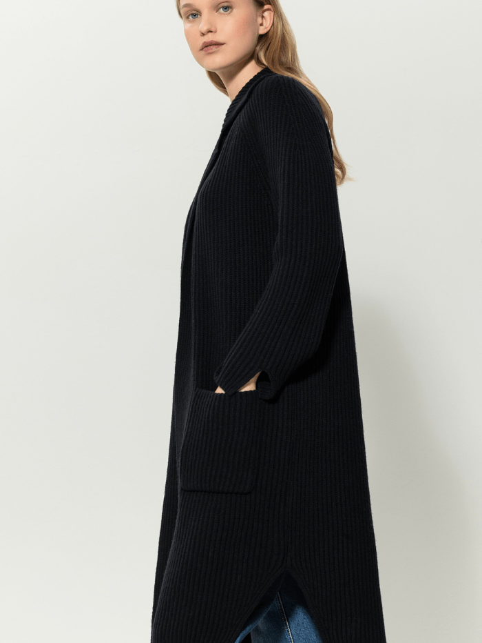 Luisa-Cerano-Black-Long-Wool-Blend-Coat 488326 5879 izzi-of-baslow