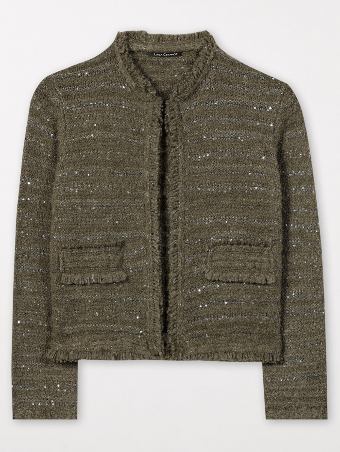 Luisa-Cerano-Khaki-Boucle-Tweed-Jacket-488339 5329 Col 354 izzi-of-baslow