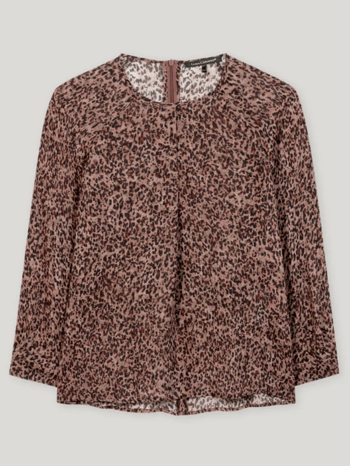 Luisa Cerano Women's Silk Blend Shirt Blouse In Berry Red 228618 2179 Col 0472