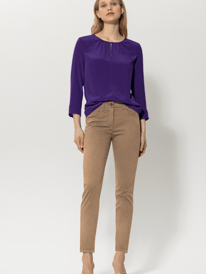 Luisa Cerano Flowing Blouse in Deep Purple 287504 1687 0870 izzi-of-baslow