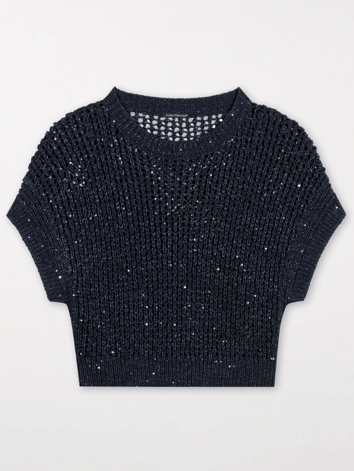 Luisa-Cerano-Lace-Effect-Tank-Top-In-Navy-198392 5894-of-baslow