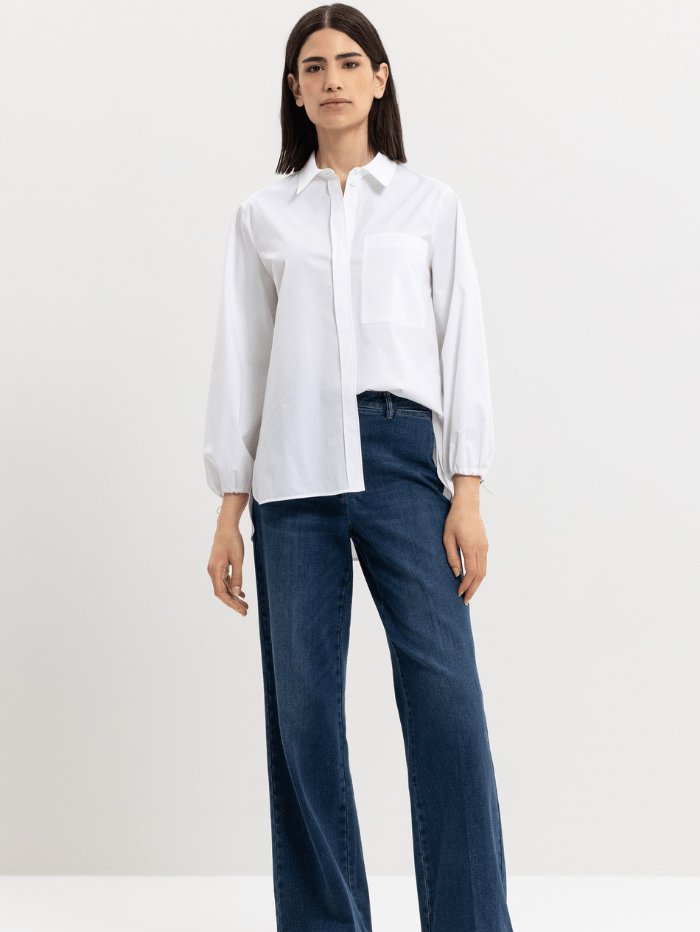 Luisa Cerano Tops Luisa Cerano White Relax Fit Blouse 268292 3384 0100 izzi-of-baslow