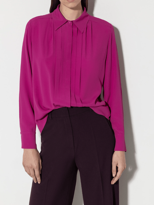 Luisa Cerano Women's Shirt Blouse With Lips Print In Fresh Rose 218514 3724 Col 4244