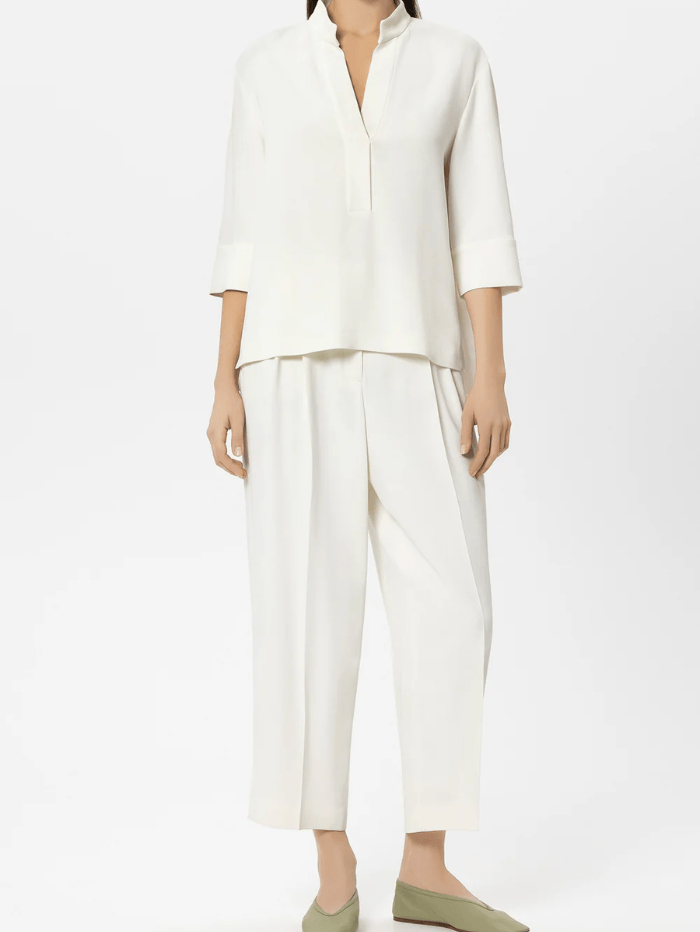 Luisa Cerano Women's Half Sleeved Tunic Blouse In Off White 238671 3803 Col 103