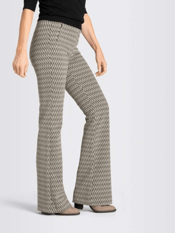 Mac Jeans Trousers Mac T BOOT Zip Black Shimmer Trousers 5213 0172 913F izzi-of-baslow