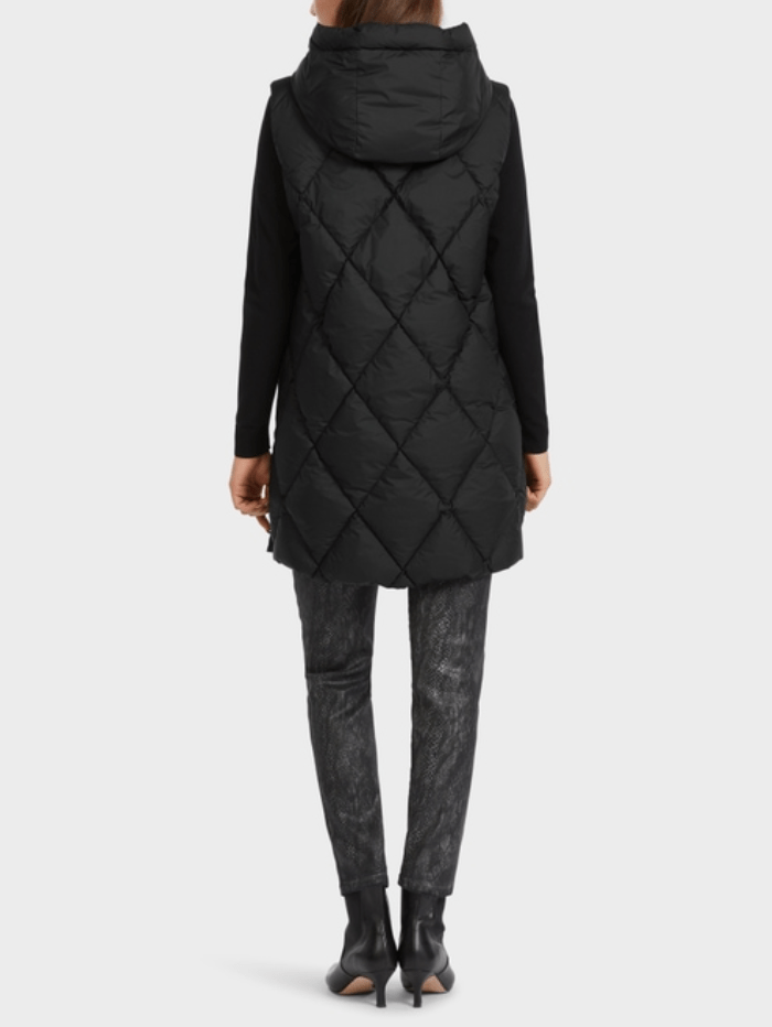 Marc-Cain-Additions-Black-Hooded-Quilted-Gilet VA 37.02 W72 COL 900 izzi-of-baslow