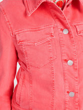 Marc Cain Additions Coats and Jackets Marc Cain Additions Rethink Together Denim Jacket In Coral YA 31.02 D64 COL 222 izzi-of-baslow