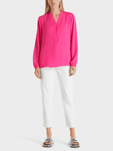 Marc-Cain-Additions-Pink-V-Neck-Blouse WA 51.03 W39 COL 245 izzi-of-baslow