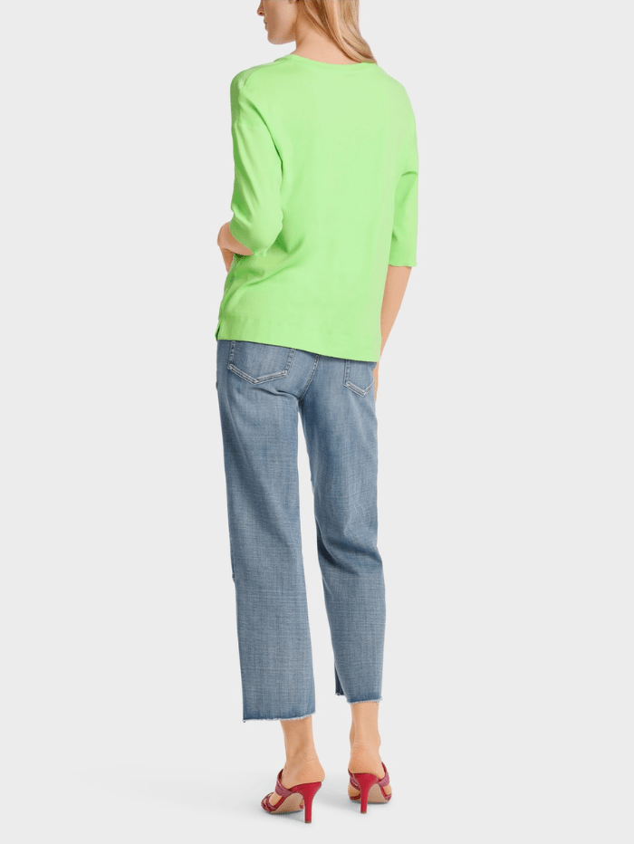 Marc Cain Additions Tops Marc Cain Additions Casual Blouse Shirt In Apple Green WA 55.01 J29 COL 531 izzi-of-baslow