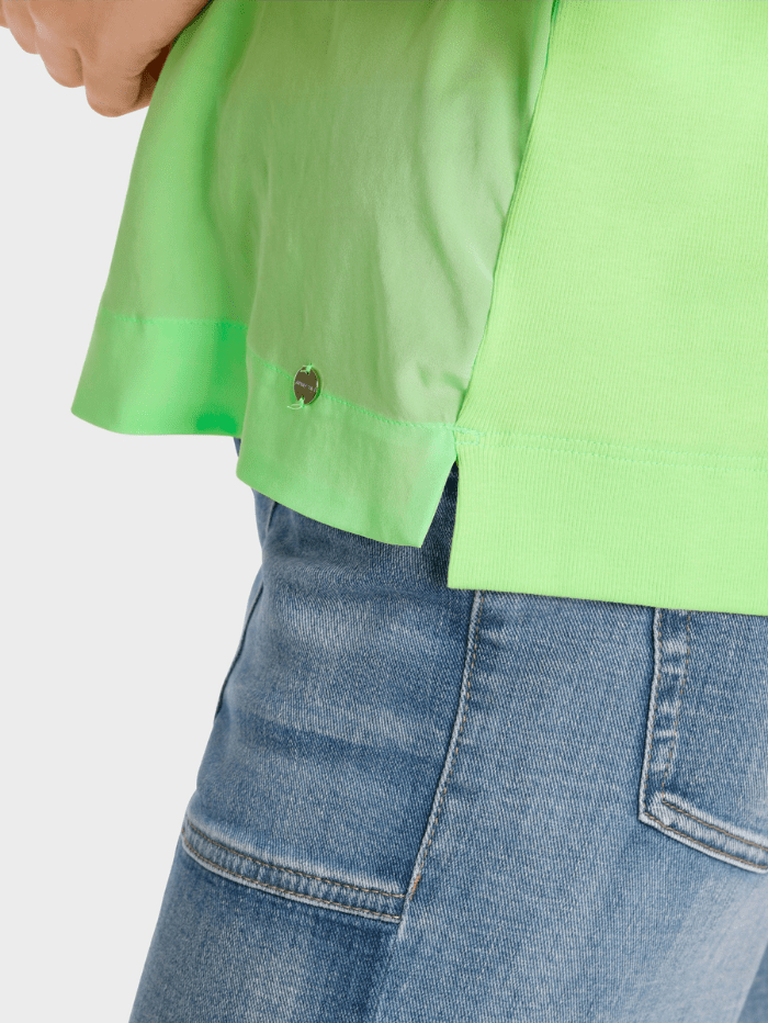 Marc Cain Additions Tops Marc Cain Additions Casual Blouse Shirt In Apple Green WA 55.01 J29 COL 531 izzi-of-baslow