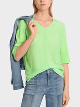 Marc Cain Additions Tops Marc Cain Additions Casual Blouse Shirt In Apple Green WA 55.01 J29 COL 531 izzi-of-baslow