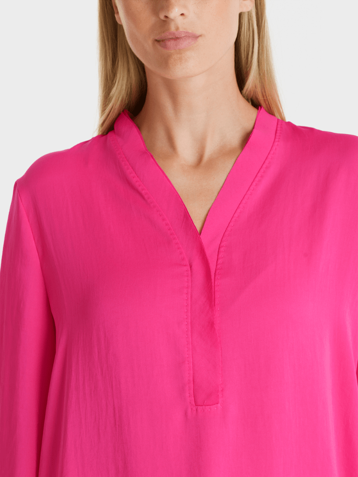 Marc-Cain-Additions-Pink-V-Neck-Blouse WA 51.03 W39 COL 245 izzi-of-baslow