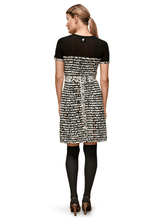 Marc-Cain-Black-And-Animal-Print-Mini-Shift-Dress 5J 21.02M05 izzi-of-baslow