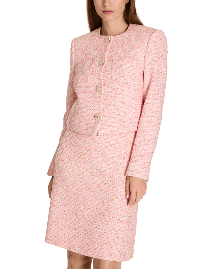 Marc Cain Collections Coats and Jackets Marc Cain Collections Checked Jacket With Pearl Buttons WC 31.22 W88 COL 212 izzi-of-baslow