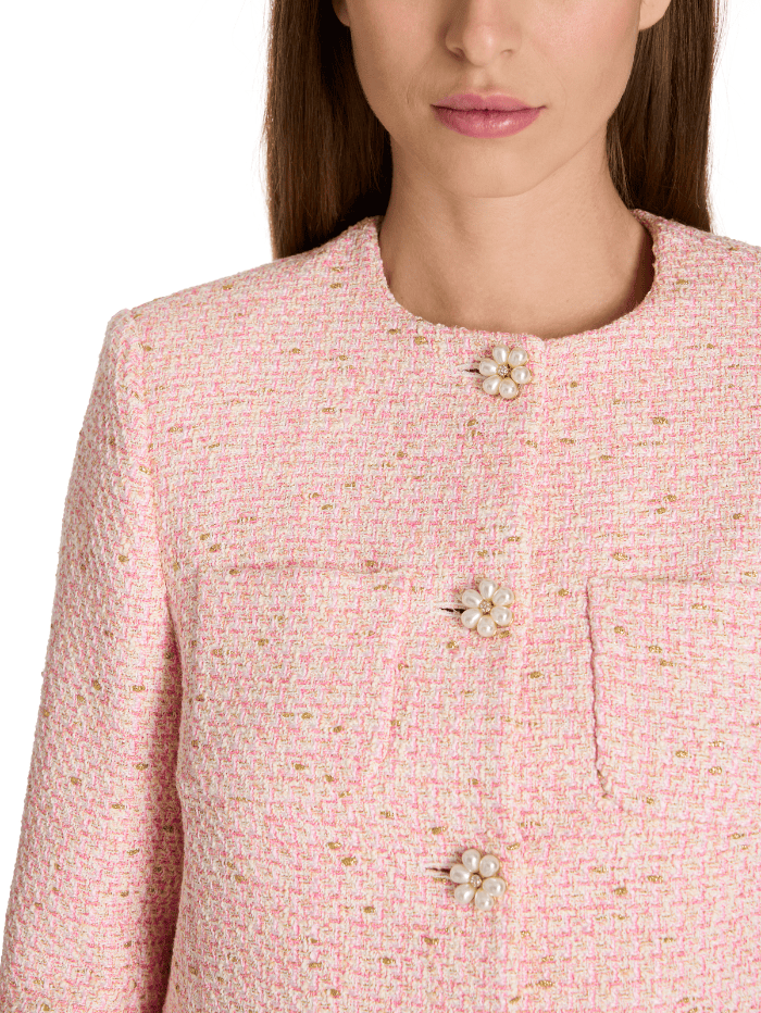 Marc Cain Collections Coats and Jackets Marc Cain Collections Checked Jacket With Pearl Buttons WC 31.22 W88 COL 212 izzi-of-baslow