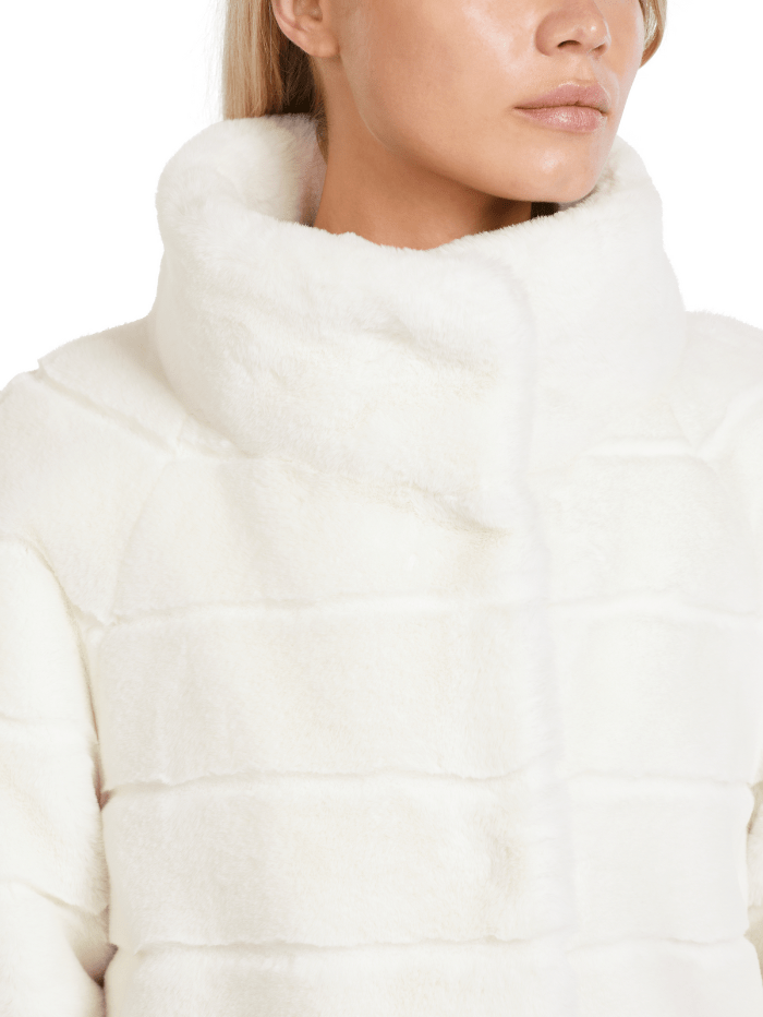 Marc-Cain-Collections-Short-Faux-Fur-Coat-In-White VC 12.10 W65 COL 100 izzi-of-baslow