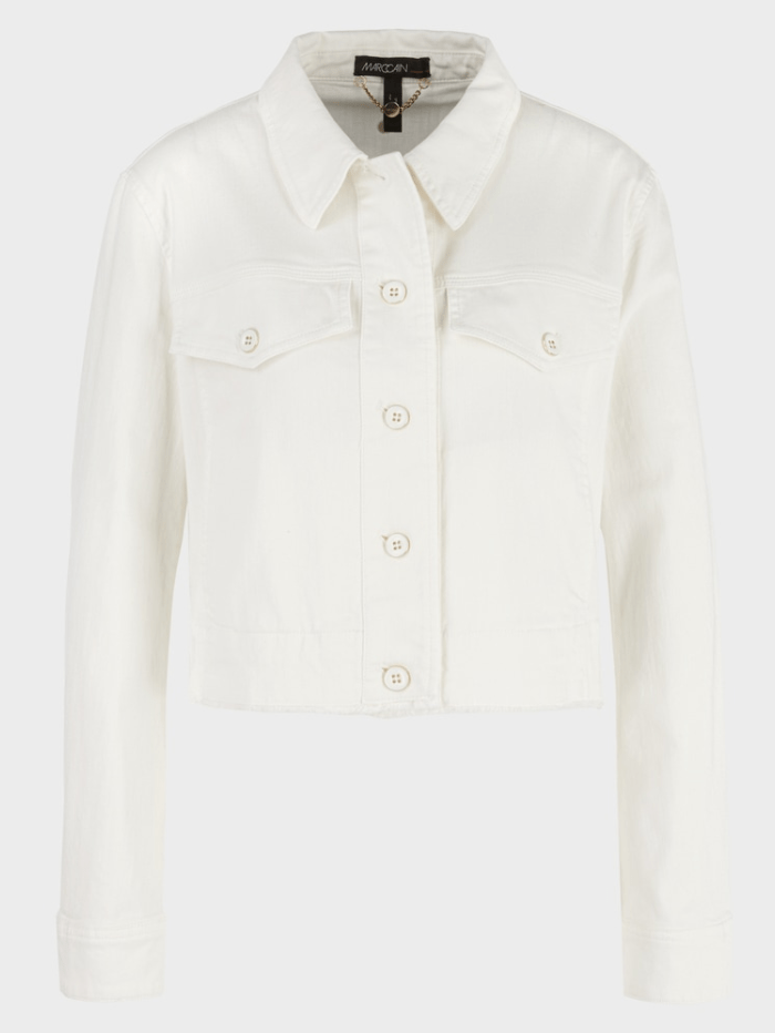 Marc-Cain-Collections-Denim-Jacket-In-Off-White WC 31.10 D69 COL 110 izzi-of-baslow