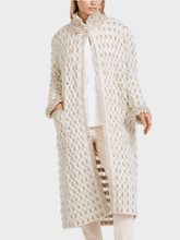 Marc-Cain-Collections-Fancy-Knitted-Long-Coat In Off White VC 11.19 M46 COL 110 izzi-of-baslow