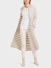 Marc-Cain-Collections-Fancy-Knitted-Long-Coat In Off White VC 11.19 M46 COL 110 izzi-of-baslow