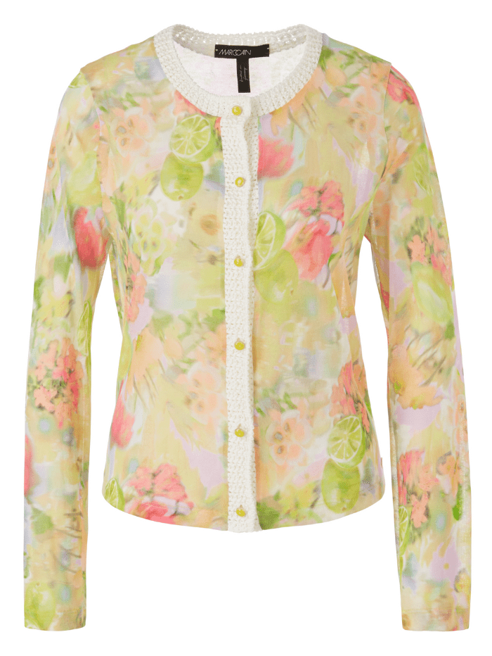 Marc-Cain-Collections-Cardigan-In-Pale-Lemon-Print WC 39.16 M34 COL 420 izzi-of-baslow