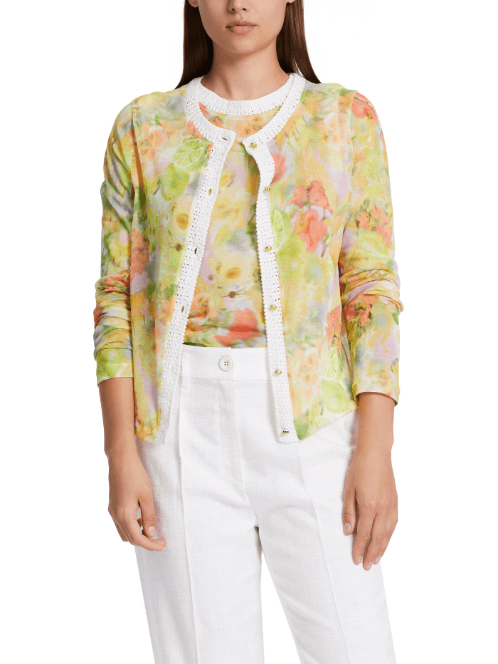 Marc-Cain-Collections-Cardigan-In-Pale-Lemon-Print WC 39.16 M34 COL 420 izzi-of-baslow