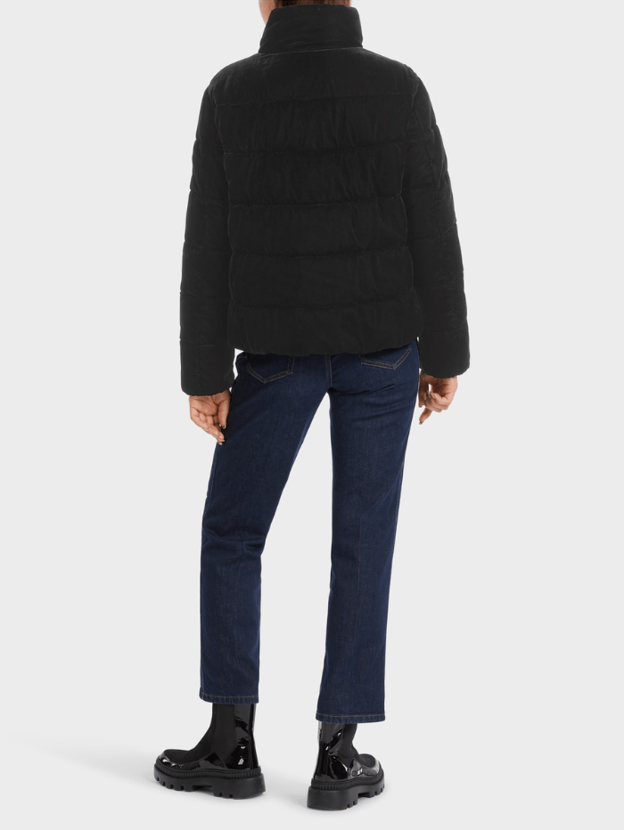 Marc-Cain-Collections-Black-Quilted-Down-Jacket-In-Soft-Velvet VC 12.07 W86 COL 900 izzi-of-baslow
